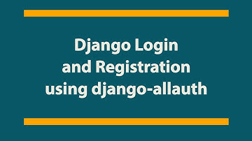 Basic Django Login and Registration with django-allauth