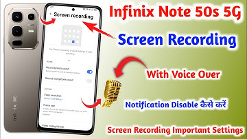 Infinix Note 50s Screen Recording || How To Record Screen With Audio In Infinix Note 50s 5G ||