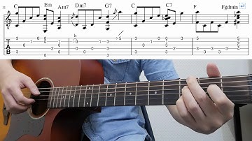 Auld Lang Syne - Easy Fingerstyle Guitar Playthrough Tutorial Lesson With Tab