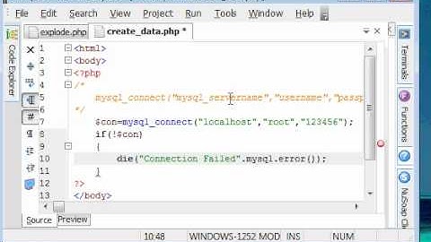 Php Tutorials-18-creating database in Mysql using Php Script - www.vdesignourweb.com