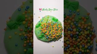 ASMR Slime 🎀 Minty Bow Bliss #dropnslime #slime #asmrslime #satisfying