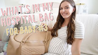 WHAT'S IN MY HOSPITAL BAG FOR BABY # 3 + WHAT I'M PACKING FOR BABY 💕👶🏼🍼 | KAYLA BUELL