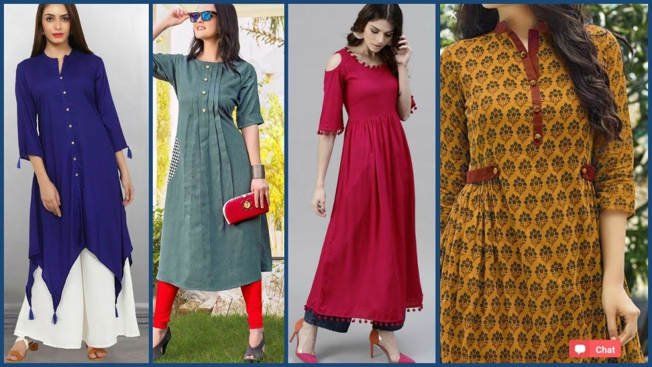 Beautiful Cotton kurti with cold shoulder and modern detailing. | Kurti  sleeves design, Cotton kurti designs, Long kurti designs