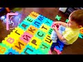 Коврик пазлы Азбука для детей учим русский алфавит играя учимся с Егором