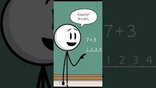 7 + 3 = 11! 😂 His Math Logic Is Hilarious! #shorts #math #comedy #stickman #funny