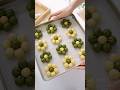 【型なし】丸めるだけお花クッキー🌼🍵#お菓子作り#手作りお菓子#お菓子レシピ#クッキー#cookie#抹茶#shorts