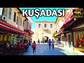 Kuadasi trkye city center walking tour  10 march 2024  4k u60fps