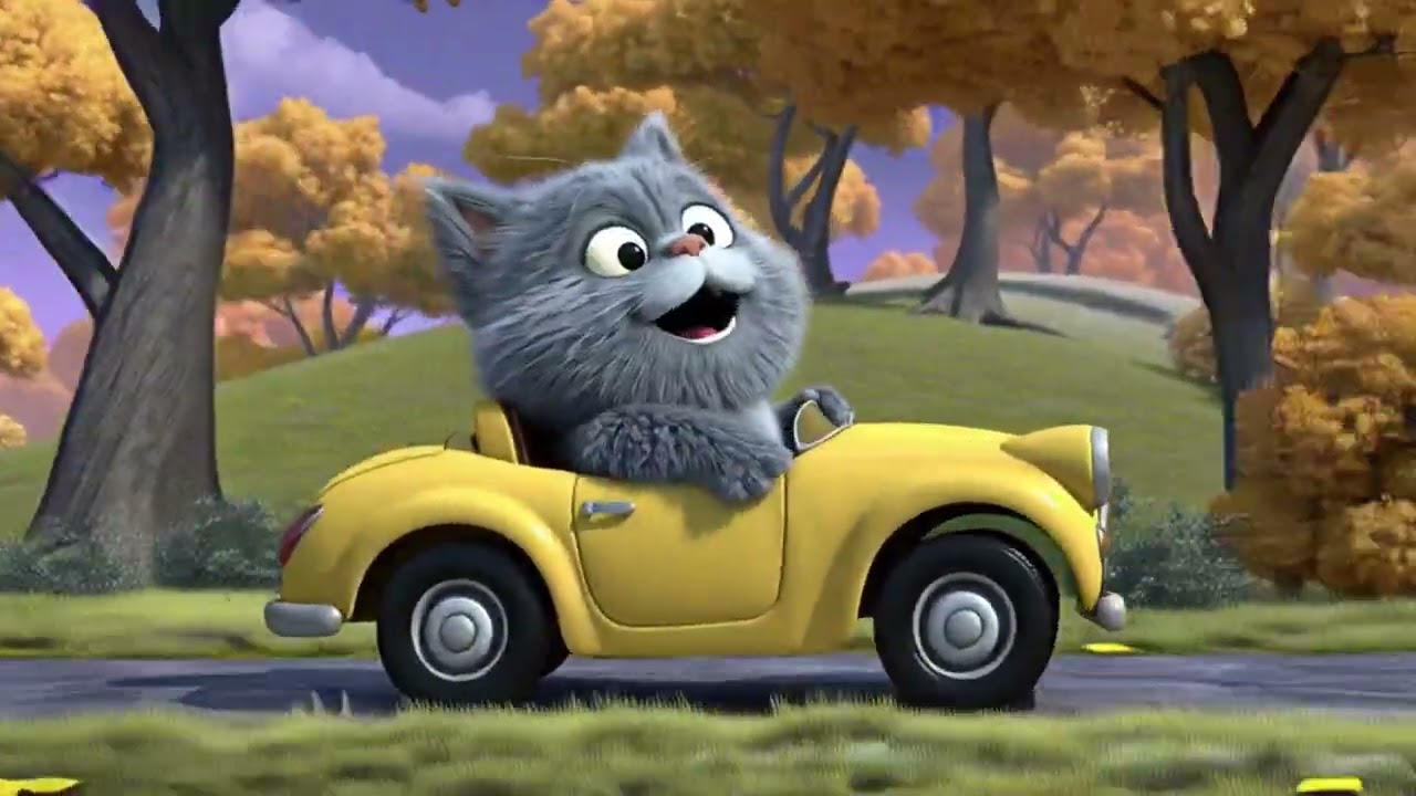 Cute Cat Meow Meow 😹 Dancing & Playing | Cat Riding Scooter, Bike & Skateboard 🚲