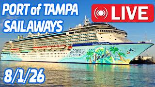 🔴 LIVE: 3 Cruise Ships Sail Away from Tampa! 🚢 | Enchantment, Radiance & Islander