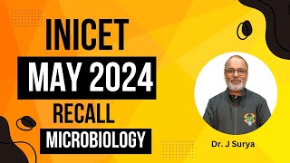 Microbiology Recall I INICET May 2024 II Dr. J Surya