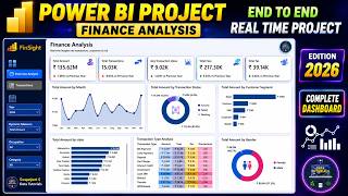 Power BI Project Tutorial 2026 | Finance Analysis Dashboard | Complete End-to-End Guide #powerbi