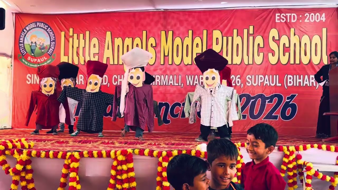 Annual￼ function 2026 ! Little Angles Model ￼ public School Supaul Bihar ! Class U.K.G DANCE 