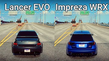 NFS Heat: Mitsubishi Lancer Evo IX vs Subaru Impreza WRX STI - Drag Race