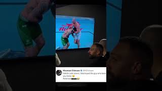 Khamzat Watching Strickland’s Callout 👀🔥#KhamzatChimaev #SeanStrickland #UFC