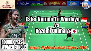 Ester Nurumi Tri Wardoyo vs Nozomi Okuhara | Round Of 32 Kapal Api Indonesia Open 2024
