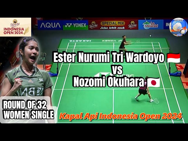 Ester Nurumi Tri Wardoyo vs Nozomi Okuhara | Round Of 32 Kapal Api Indonesia Open 2024 class=