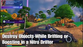 Destroy Objects While Drifting or Boosting in a Nitro Drifter - Fortnite Weekly Quest