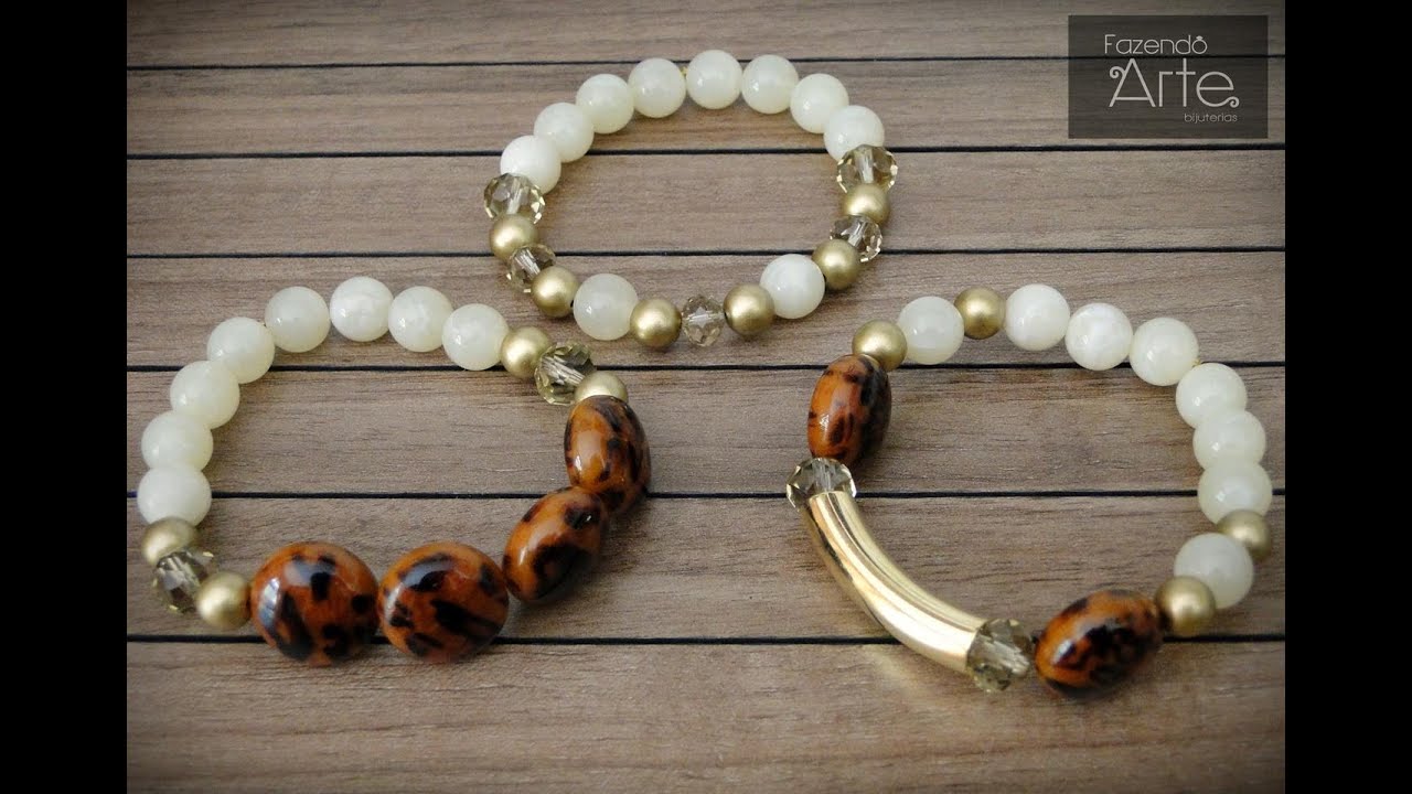 Passo a Passo - Kit Mix de Pulseiras Animal Print (KP16)