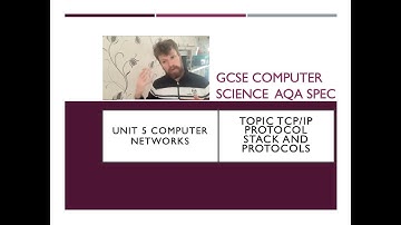 GCSE Computer Science AQA Networks Topic TCP/IP Protocol Stack and Protocols