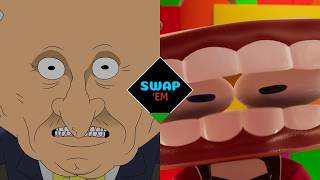 MR. BOSS & CAINE VOICE SWAP | Smiling Friends/The Amazing Digital Circus