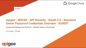 Apigee - 4MV4D - API Security - OAuth 2.0 - Resource Owner Password Credentials Overview - S24E07