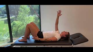 Hooklying Breathing with Overhead Reach
