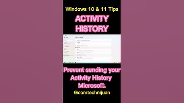 Windows 10 & 11 Tips Activity History #shorts