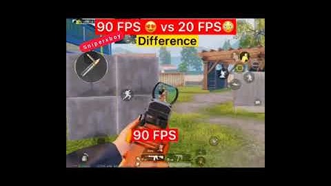 90 FPS VS 20 FPS difference in pubg mobile #shorts #pubg