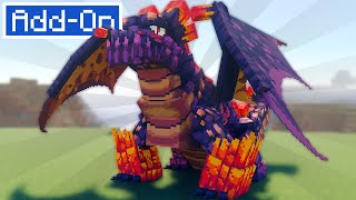DragonFIRE | TAME and RIDE Dragons ADDON in Your Minecraft Survival Worlds Xbox / PS5 / Switch