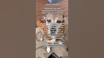 Use AirTags and SmartTags to track your pets #techtips #techexpert #apple #android