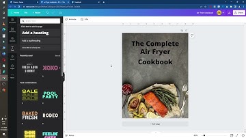 How to make an Air Fryer Cookbook Kindle ebook Cover Design with Canva