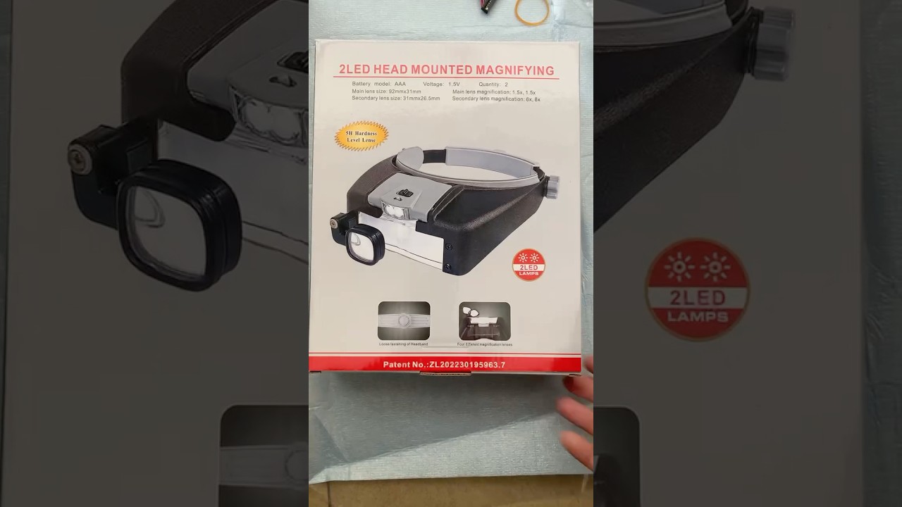 In stock Head Mounted Magnifying Glass With Light LED | Electronics Repair Magnifier