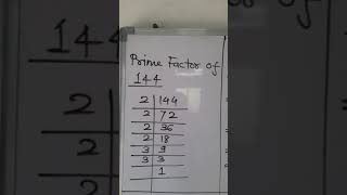 Prime Factors Of 144