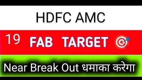 HDFC ASSET MANAGEMENT SHARE LATEST NEWS /HDFCAMC TARGET/HDFCAMC BREAKOUT/HDFCAMC ANALYSIS
