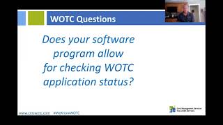 Does Your Software Program Allow for Checking WOTC Application Status? screenshot 5
