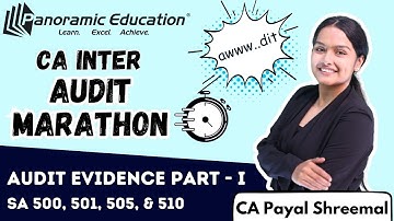 CA Inter Sept 25/Jan 26 Audit Marathon - Audit Evidence Part -1