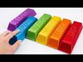 Satisfying Video | How To Make Colorful Kitkat Bars From Kinetic Sand Cutting ASMR by Sand Words