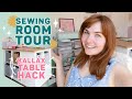 Sewing Room Organisation Tour &amp; Ikea Kallax Sewing Table Hack