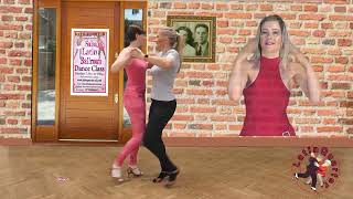 "QuickStep" "Quarter Turn", LatinQuarter tutorial dance video with Lisa and Nikki