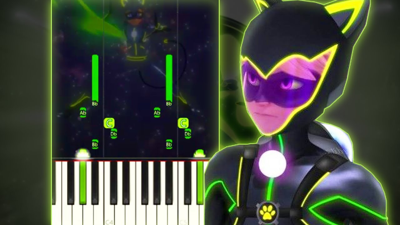 ASTROCAT TRANSFORMATION SONG - EASY Piano Tutorial  