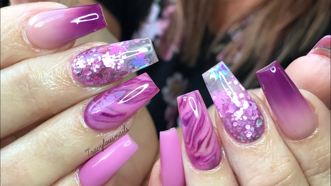 SPEED THROUGH | NO TALKING/MUSIC | ACRYLIC NAIL TUTORIAL