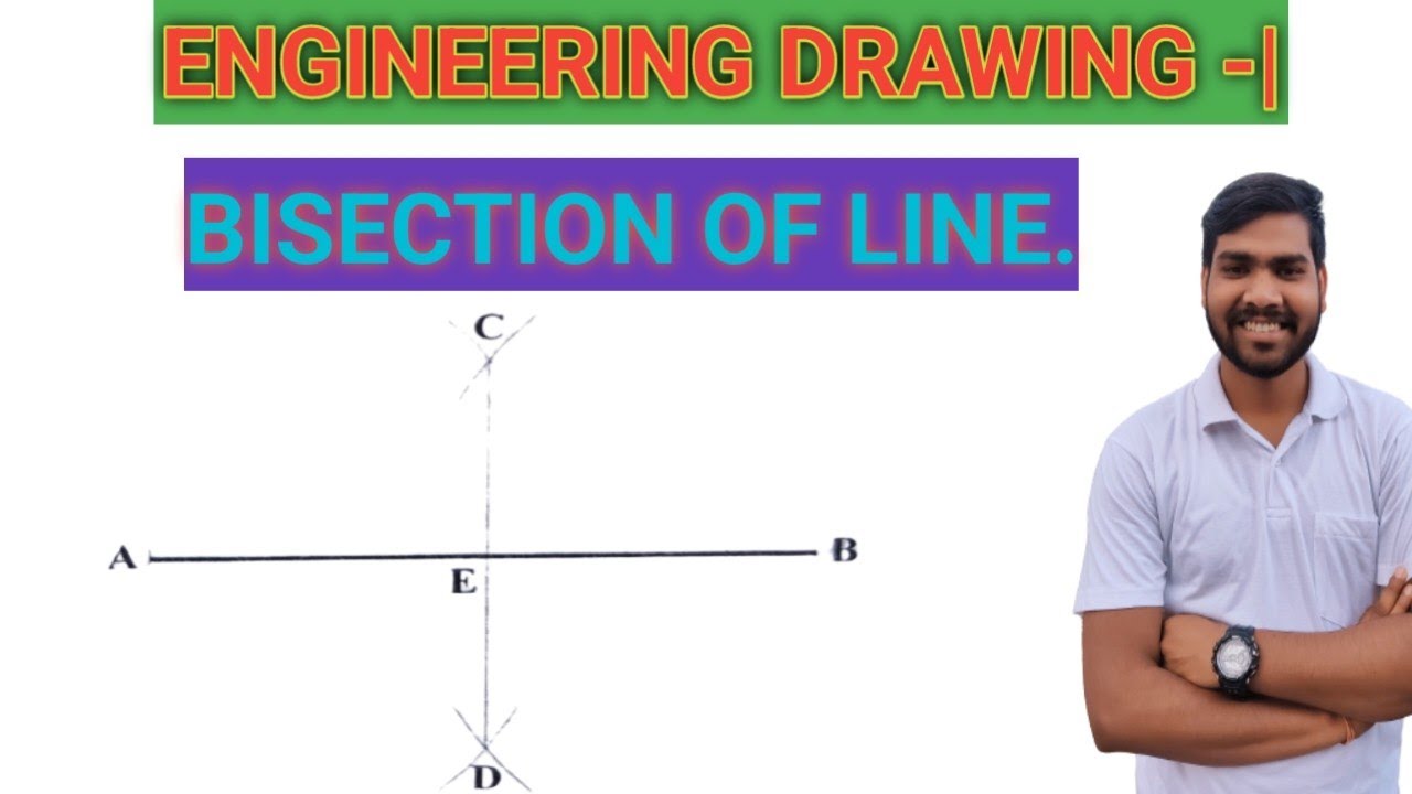 Bisection of a straight line in Nepali. Engineering drawing sem. first ...