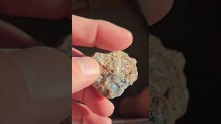 blue quartz from local landscaping rock.