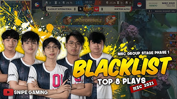 TOP 8 PLAYS OF BLACKLIST INTERNATIONAL FROM MSC GROUP STAGE DAY 1 | Wise Aldous and Edward Paquito