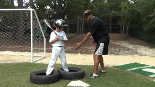 Soft Toss Tire Drill (7 & 8 yr. olds)