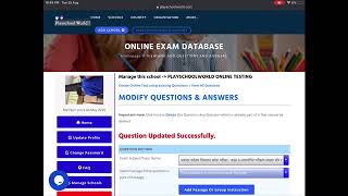 Easily Create Online Test with Multiple choice Question and Answers in  Playschoolworld