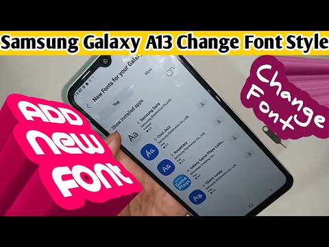 Samsung galaxy A13 change font style // how to change font style Samsung a13