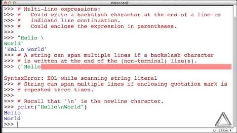 Unit 2 Video 10: Multi-line Strings