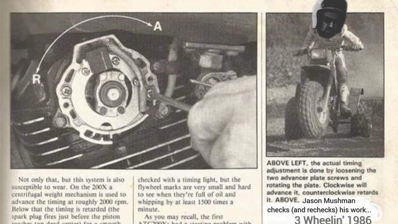 Old School 3 Wheelin' Magazine Ignition Timing Performance Hack Honda 185S...Surprising Results...