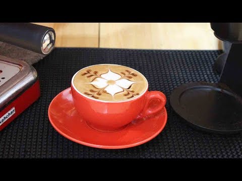 hướng dẫn cách pha cà phê latte art  | máy pha cafe espresso kahchan